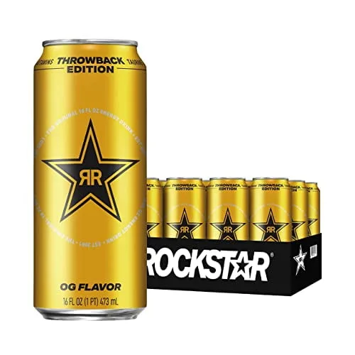 Rockstar Energy Drink | Throwback Edition: O.G. | 16 Fl Ounce (Pack of 12) | Packaging May Vary