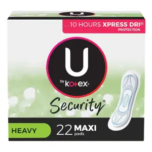 U by Kotex Security Feminine Pad Maxi 03906 176 per Case (Premium Edition)