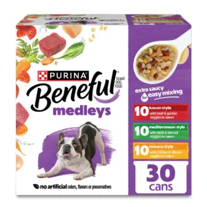 Purina Beneful Medleys Wet Dog Food Variety Pack with Tuscan | Romana | & Mediterranean Style Dog Food Inch Dog Gravy | 30 Pack