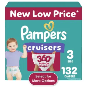 Pampers Cruisers 360 Diapers | Size 7 | 44 Count | Pull-On Disposable Baby Diapers | Gap-Free Fit