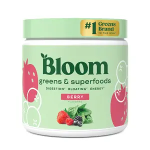 Bloom Nutrition Greens and Superfoods Powder | for Digestive Health | Mixed Berry | 30 Servings