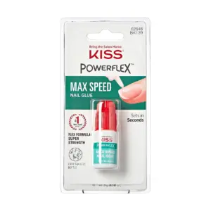 KISS PowerFlex Maximum Speed Nail Glue for Press Ons | Ultra-Hold Instant Bond | 3g (0.1 Ounce.) | Single