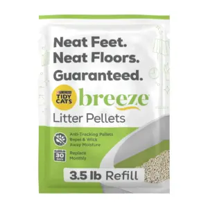 Purina Tidy Cats Breeze Unscented 99.9 Percent Dust Free | Multi Cat | Zeolite Pellet Cat Litter Refill