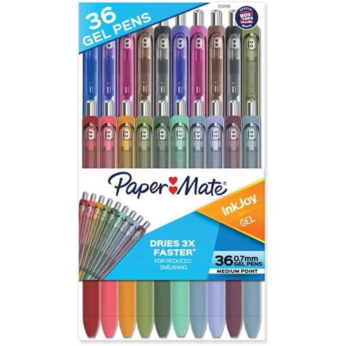 Paper Mate InkJoy Gel Pens | Medium Point (0.7 Millimeters) | Assorted | 36 Count