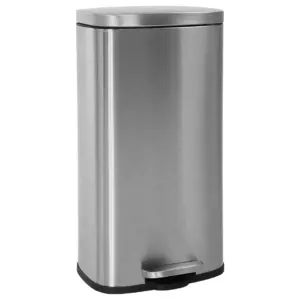 FDW 8 Gallon Stainless Steel Step Kitchen Trash Can with Lid | Fingerprint-Proof for Indoor(Silver) | 1 | 8 gal