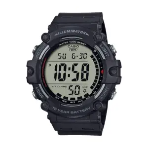 Casio Men's Digital Quartz 10-Year Battery 100m Black Resin Watch AE1500WH-1AV