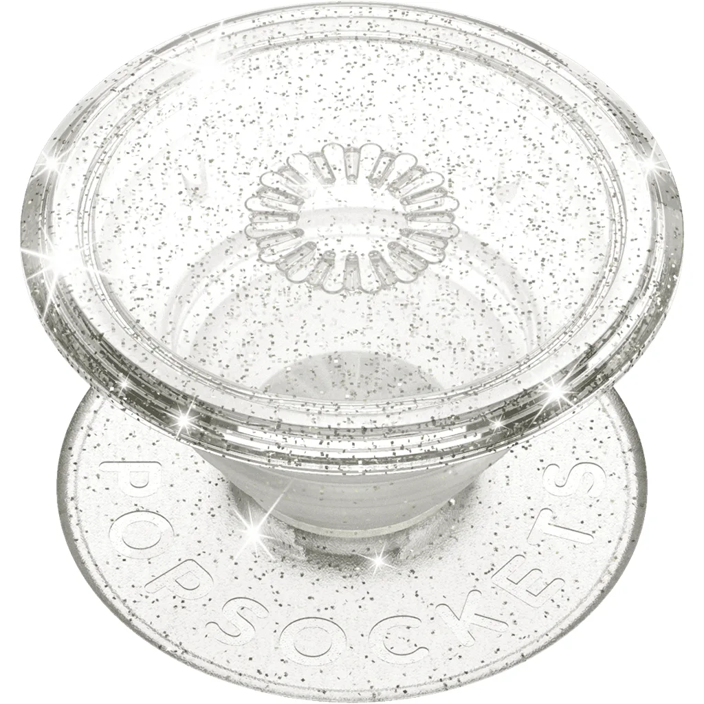 PopSockets Grip with Swappable Top for Cell Phones | PopGrip Sparkle Clear