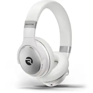 Raycon the Everyday Over-Ear Headphones | bluetooth & wireless with built-Inch Mic | Frost White