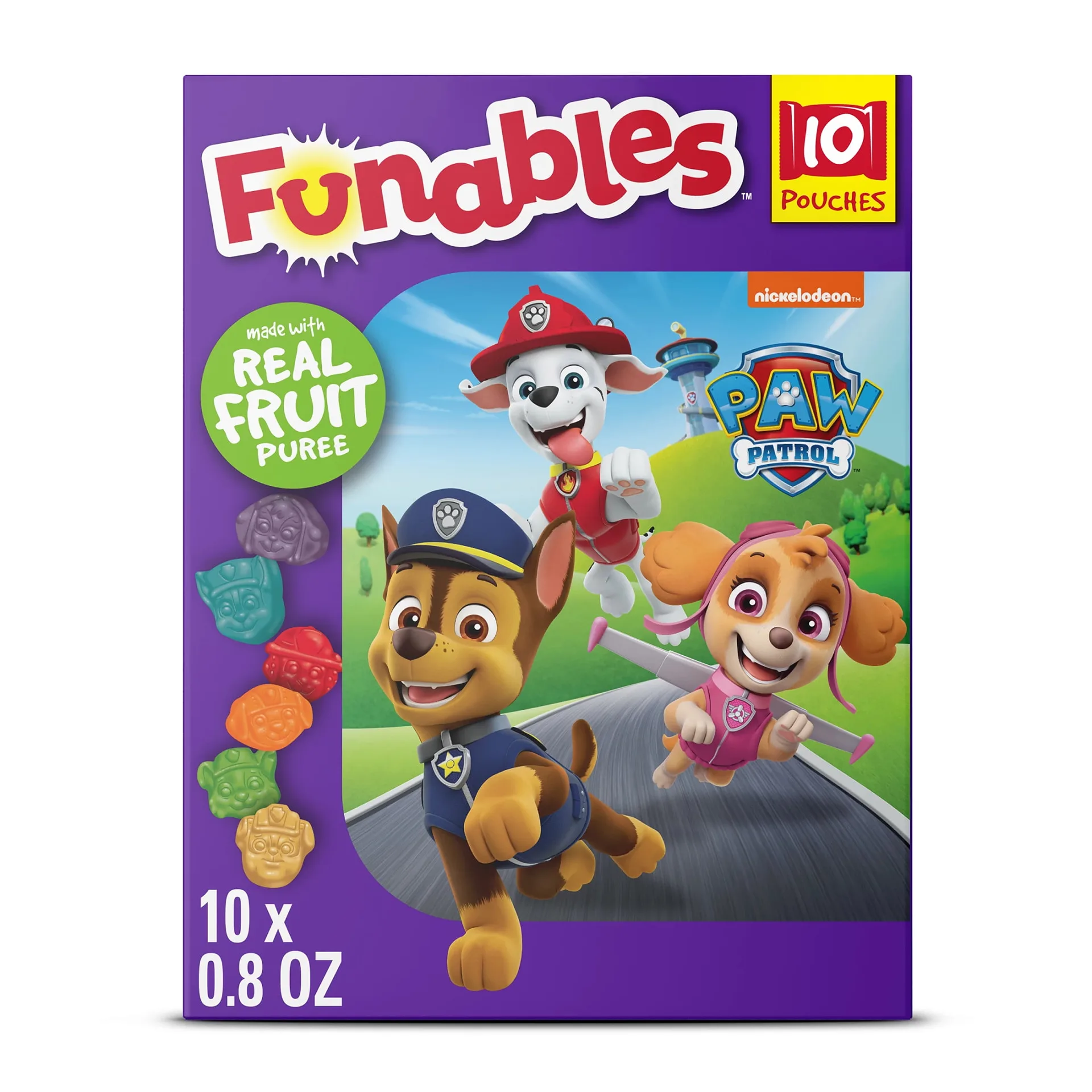 Funables Fruity Snacks | PAW Patrol | Assorted Fruit | Flavored Snacks | 0.8 Ounce 10 Count