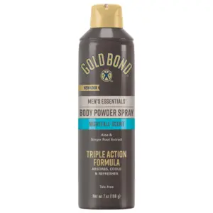 Gold Bond Men's Essentials Talc-Free Body Powder Spray | Nightfall | 7 Ounce (Packaging May Vary)