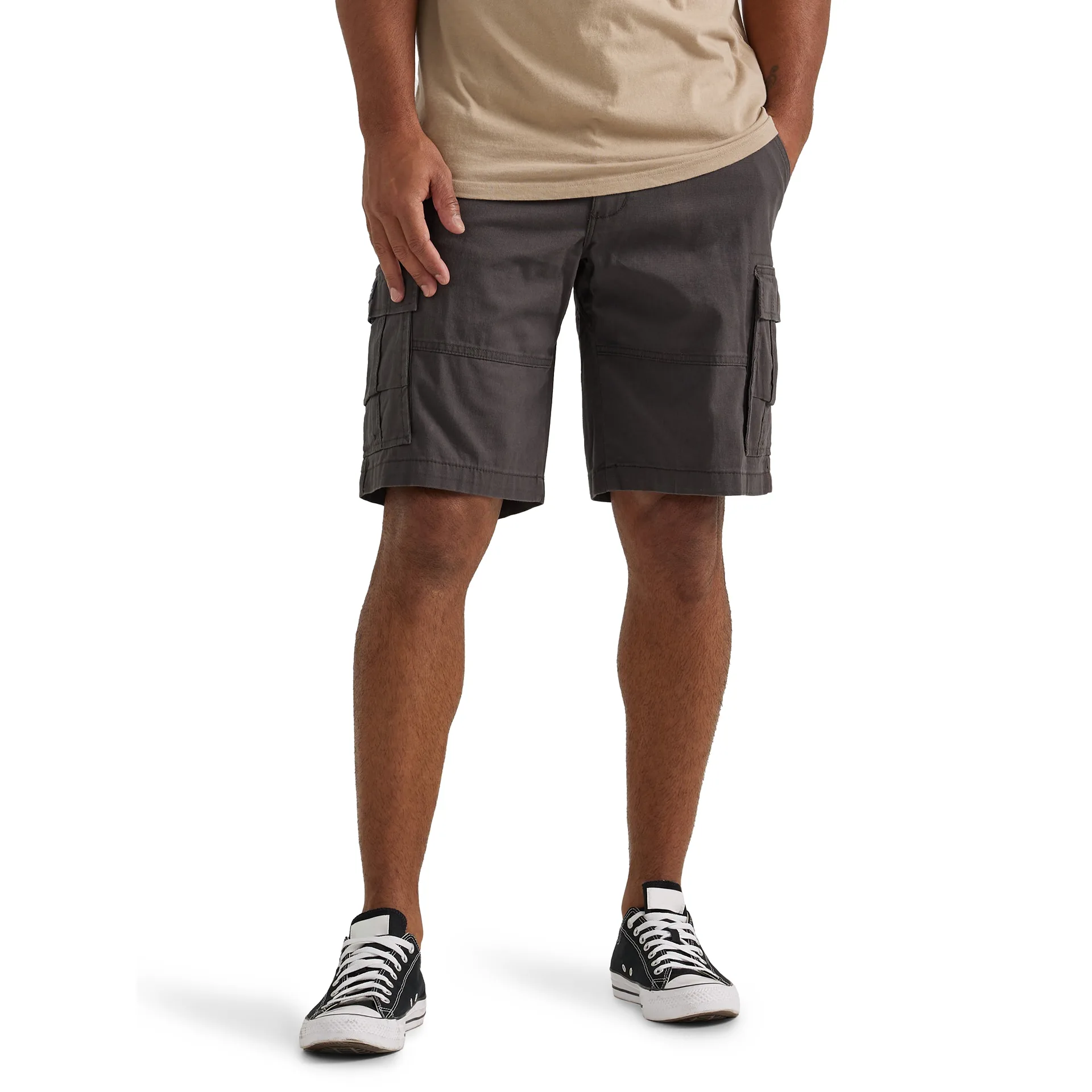 Lee Men's Extreme Motion Carolina Cargo Short with Flex Waistband | Mortar Grey | 36