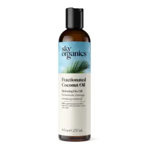 Sky Organics Fractionated Coconut Oil for Body & Face to Soften & Smooth Skin | 8 fl Ounce | 1