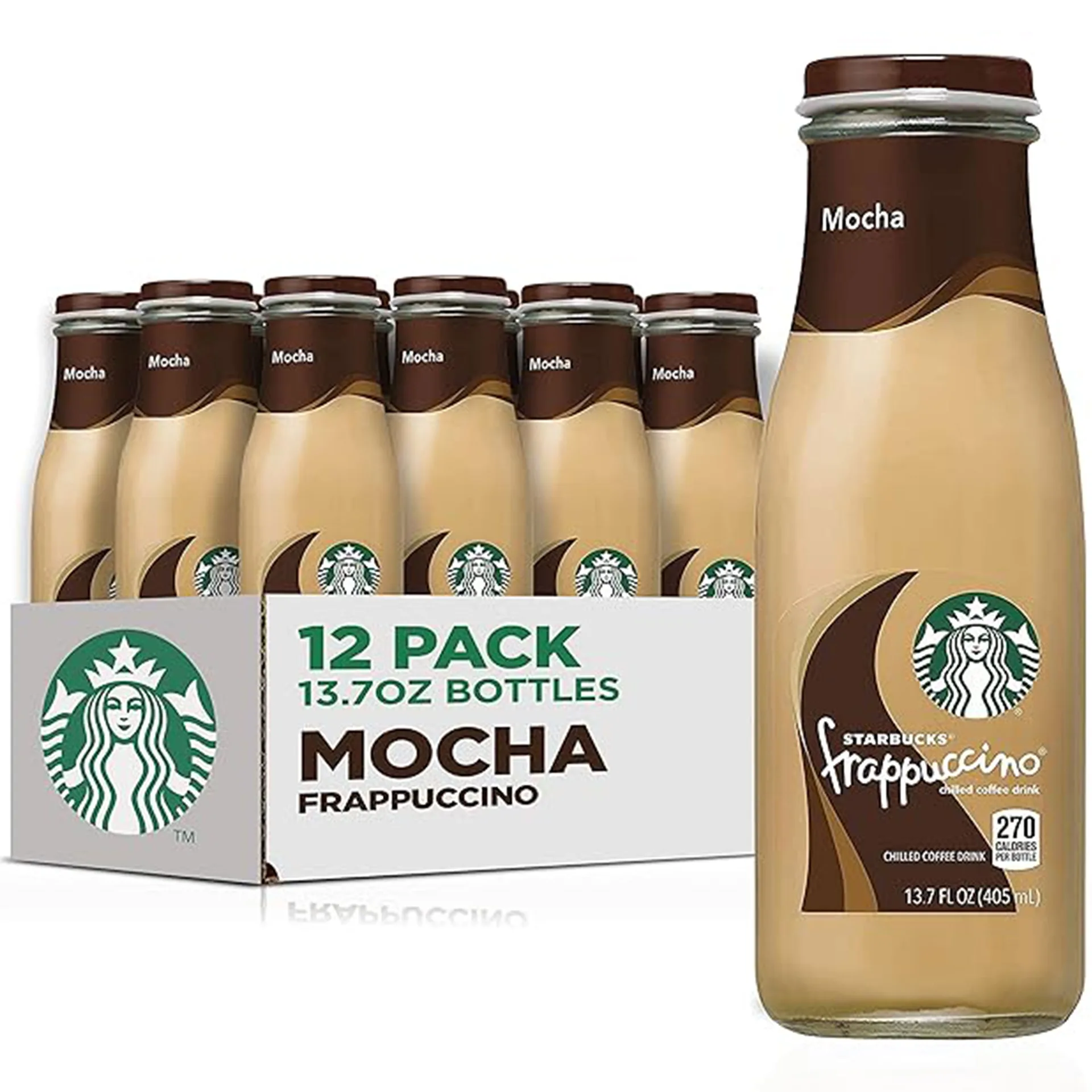 2 Pack | Starbucks Frappuccino Coffee Drink Chilled Mocha 13.7 Ounce Package May Vary