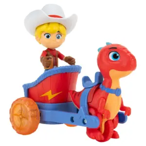 3 Dino Ranch Jon & 5 Blitz Chariot Vehicle Pre-Westoric Ranchers