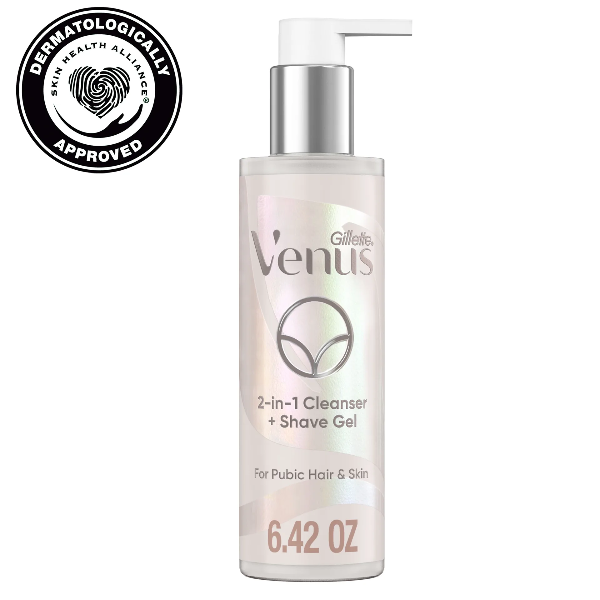 Gillette Venus for Pubic Hair & Skin | 2-Inch-1 Cleanser + Shave Gel | 6.4 Ounce | 6.4 fl Ounce