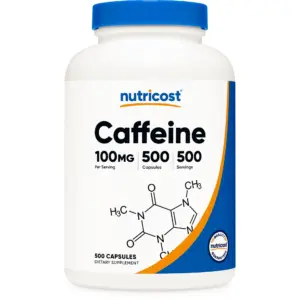 Nutricost Caffeine Capsules 100mg | 500 Capsules | Non-GMO | Gluten Free Supplement