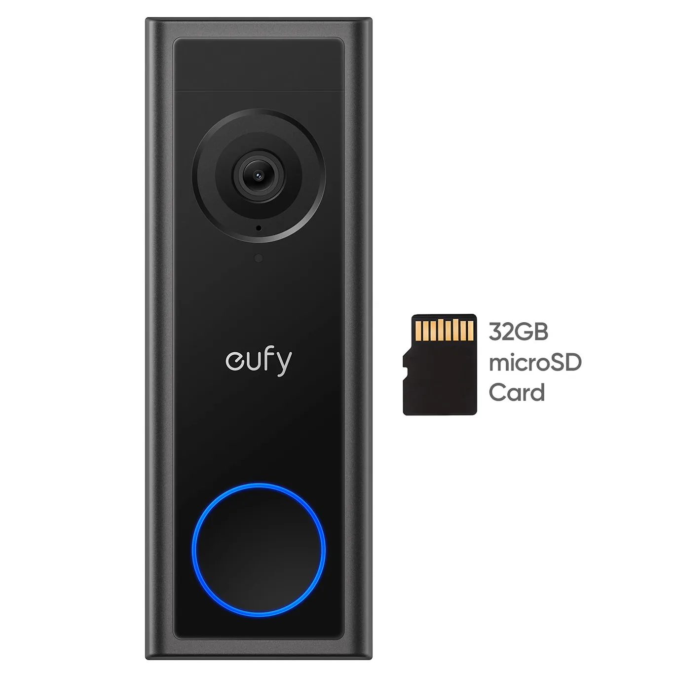 eufy 2K Wi-Fi Wireless Video Doorbell C30 with 32GB MicroSD Card | Works with Smart Homes