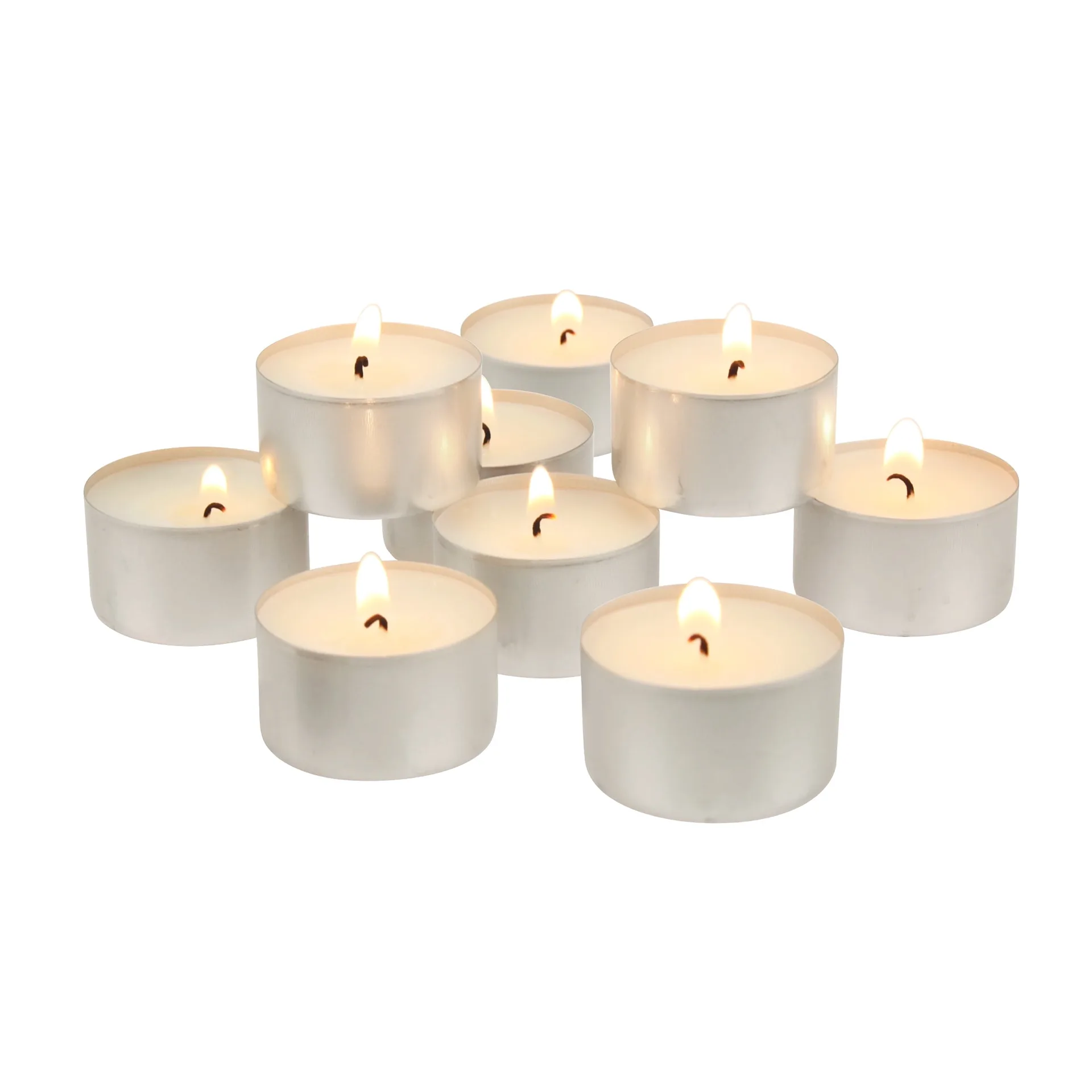 Stonebriar Tealight Candles | Unscented | Long Burning | 8 Hour Burn Time | White | 50-Pack