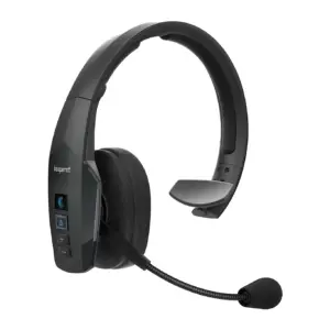 B450-XT Wireless Bluetooth Mono Headset with 96% Noise Cancellation Microphone and Padded Headband