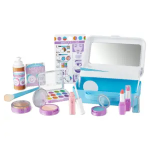 Melissa and Doug Love Your Look Pretend Makeup Kit Play Set – 16 Pieces for Mess-Free Pretend Makeup Play (DOES NOT CONTAIN REAL COSMETICS)