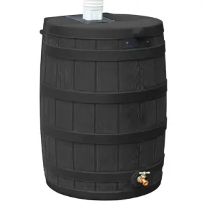 Good Ideas Rain Wizard 50 Gallon Plastic Rain Barrel Water Collector (2 Pack) (Premium Edition)