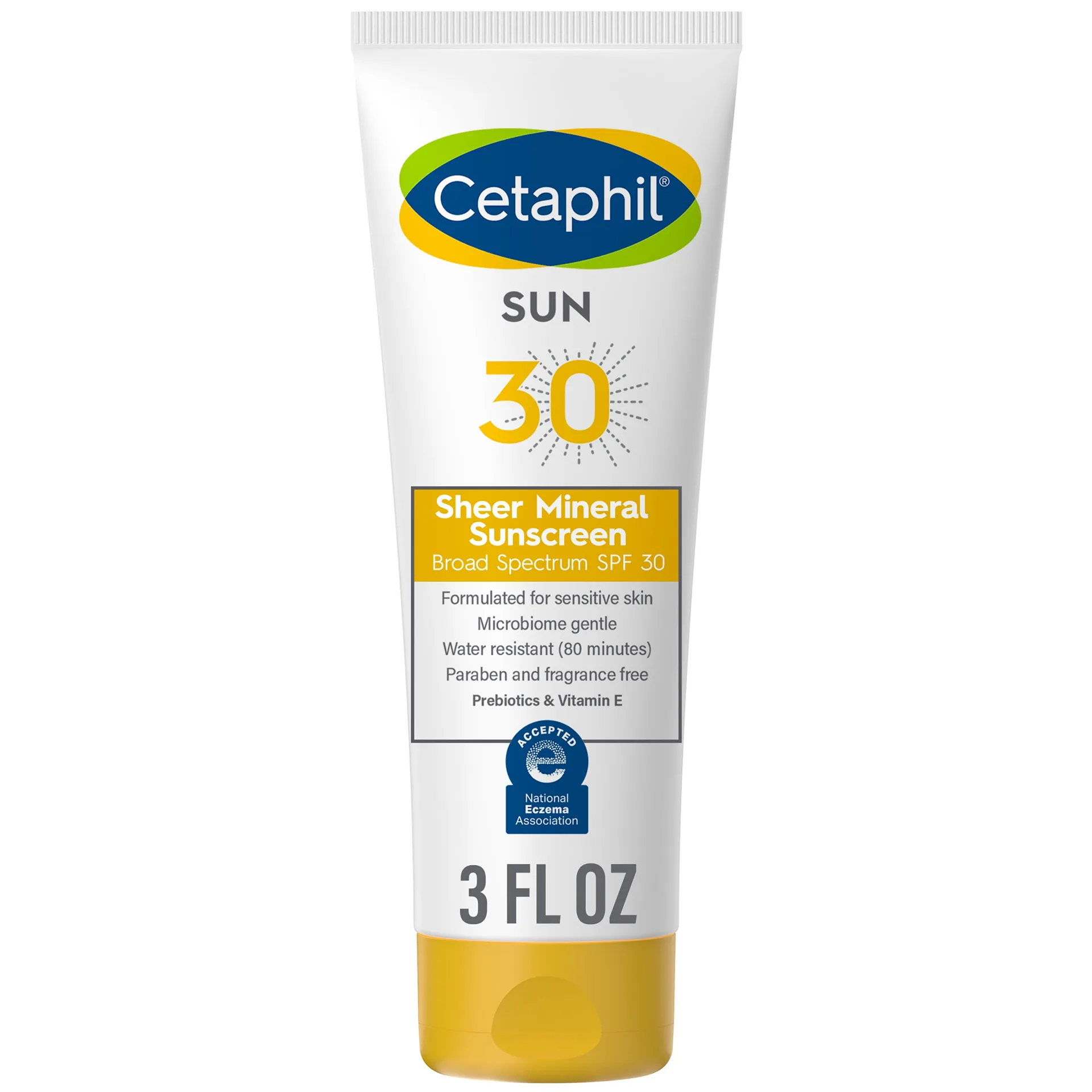 Cetaphil Sheer Mineral Sunscreen Lotion for Face and Body | Broad Spectrum SPF 30 | 3 Ounce