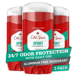 Old Spice Aluminum Free Deodorant for Men | High Endurance Sport Scent | 24/7 Odor Protection | 3 Ounce (Pack Of 3)