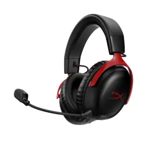 HyperX Cloud III Wireless Gaming headset for PC | PS5 | PS4 | up to 120-hour Battery | 2.4GHz Wireless | 53mm angled drivers | Memory foam | Durable Frame | 10mm microphone Black/Red