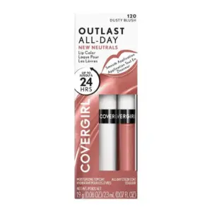 COVERGIRL Outlast All-Day Lip Color Liquid Lipstick & Moisturizing Topcoat | Dusty Blush
