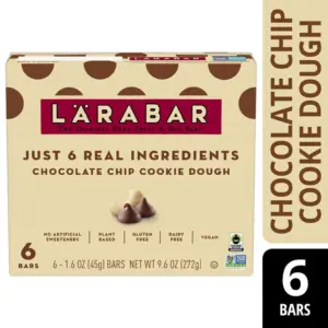Larabar Chocolate Chip Cookie Dough | Fruit & Nut Bars | Gluten Free | 9.6 Ounce | 6 Count