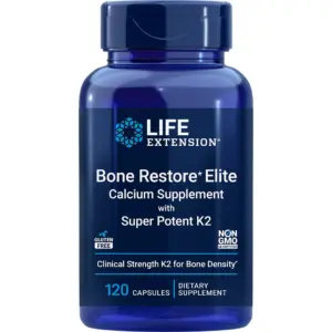 Life Extension Bone Restore with Vitamin K2 Bone Health Supplement for Strong Bones 3 Types of Absorbable Calcium | Vitamins D3 & K2 | Minerals Gluten-Free | Non-GMO 120 Capsules