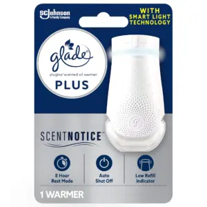 Glade PlugIns Scented Oil PLUS | Air Freshener Oil Warmer | with ScentNotice Technology | Single