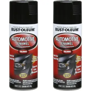Rust-Oleum 252462-2PK Automotive Enamel Spray Paint | 12 Ounce | Gloss Black | 2 Pack