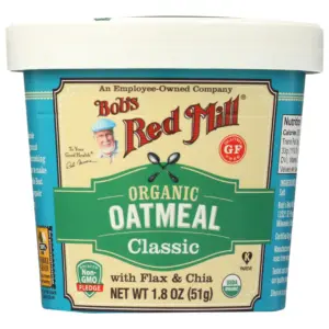 Bobs Red Mill Organic Gluten Free Oatmeal Cup | Classic With Flax/Chia | 1.8 Ounce (Pack Of 1) | Non-Gmo | Whole Grain | Kosher | Pack of 2