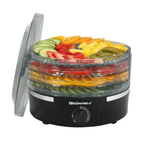 Elite Gourmet Food Dehydrator with Adjustable Temperature Dial (Premium Edition)