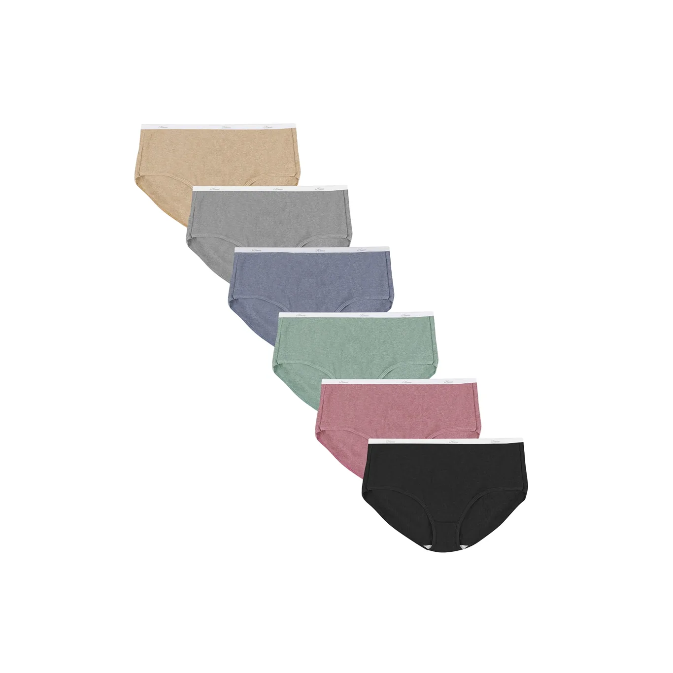 Hanes Women's Ribbed Cotton Brief Underwear | 6-Pack | 10 | Assorted