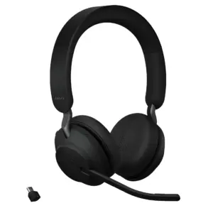 Jabra Evolve2 65 | USB-C MS Teams Stereo | Black Wireless Headset / Music Headphones