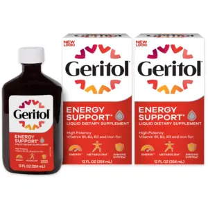 Geritol (24Oz | 2Ct) Liquid Vitamin & Iron Supplement | Energy Support | Contains High Potency B-Vitamins | 2
