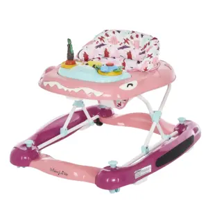 Dream On Me Baby Steps Activity Walker | Easy to Fold Baby Walker | Pink