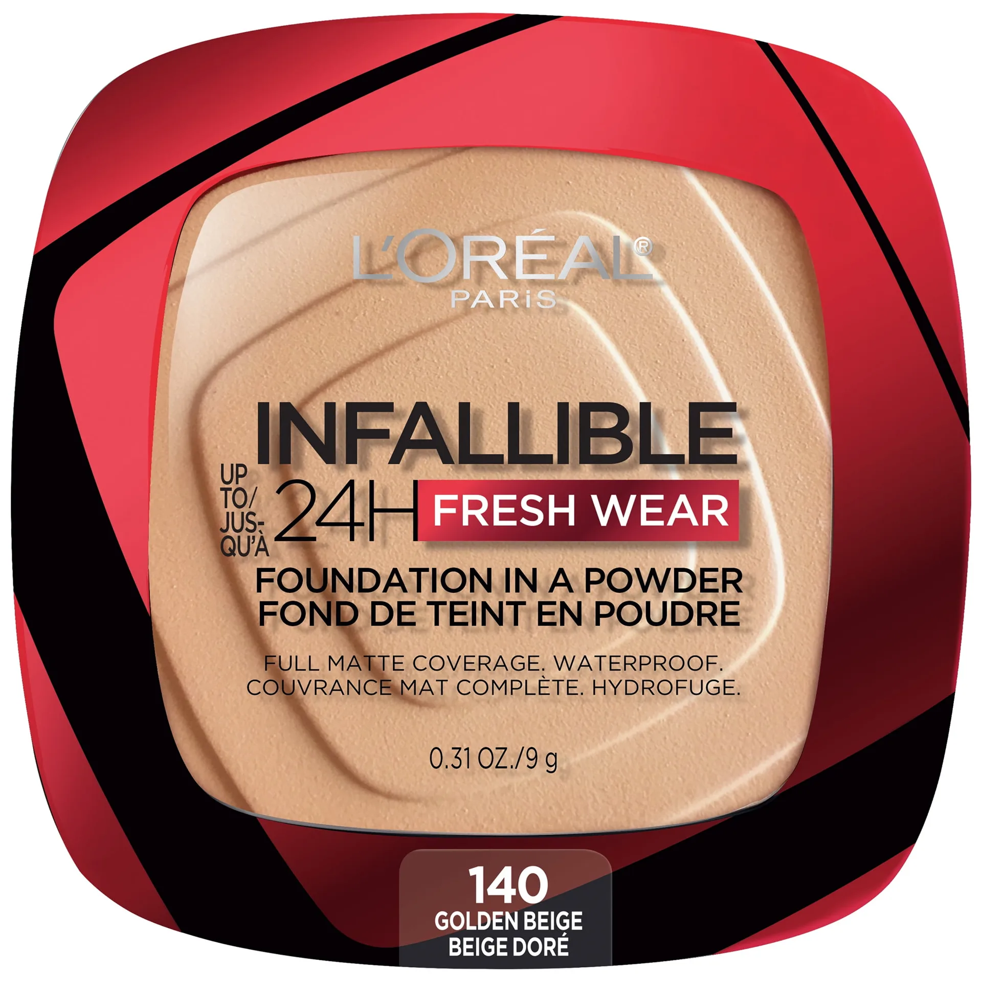L'Oreal Paris Infallible Pressed Powder | Beige Sand-190 | 0.31 Ounce | 190 Beige Sand | Single