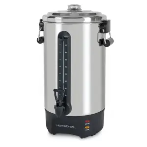 HomeCraft HCCU100SS Quick-Brewing 1500-Watt Automatic 100-Cup Coffee Urn | Stainless Steel | 100 Cup Stainless Steel