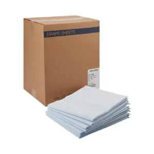 ZJBP Drape Sheets [50 Count] Disposable Stretcher Sheet for Bed | Massage | Exam | Medical | Tissue/Poly | Latex-Free | 40 x 90 Inch | Blue