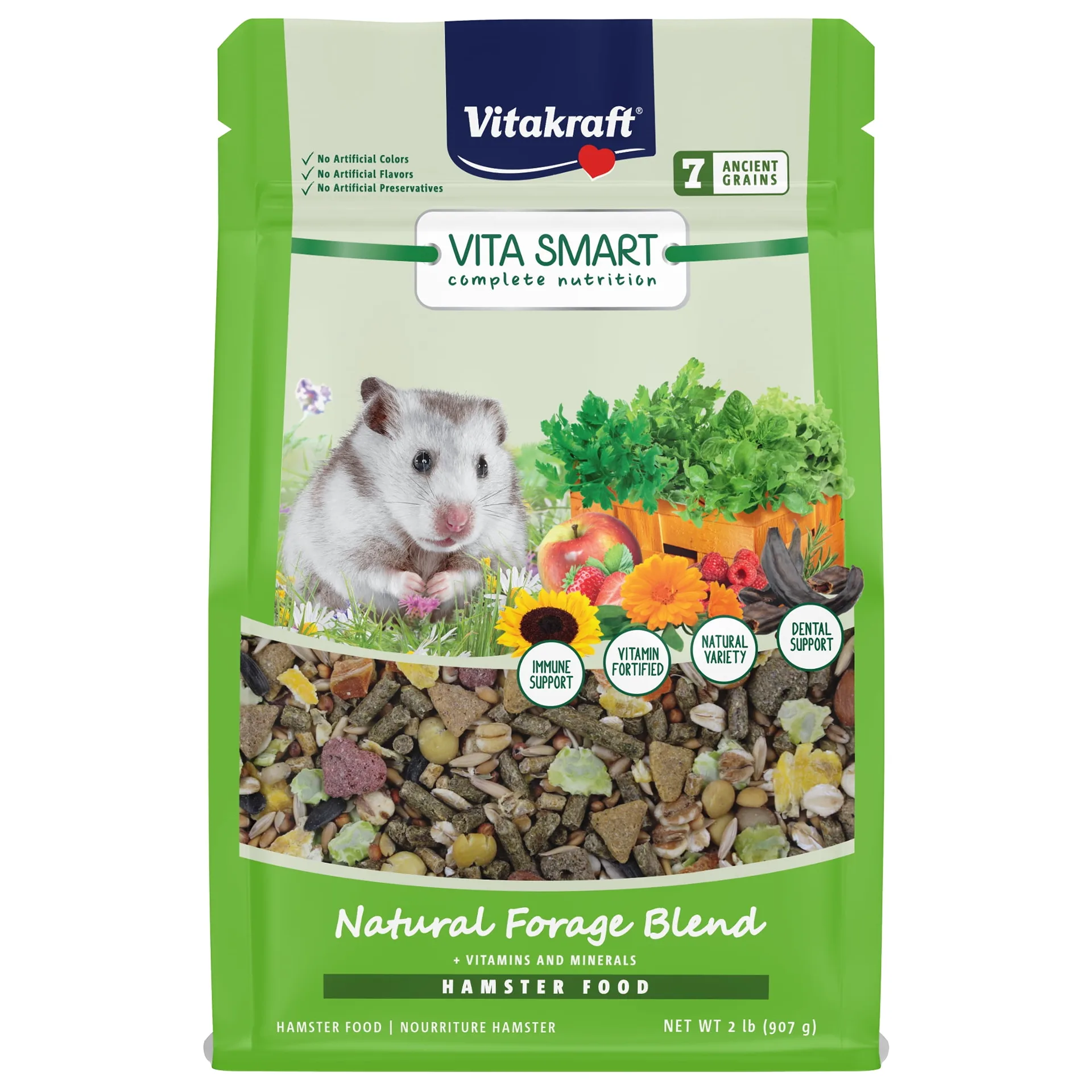 Vitakraft Vita Smart Hamster Food | Complete Nutrition | Premium Fortified Blend with Added Vitamins for Hamsters