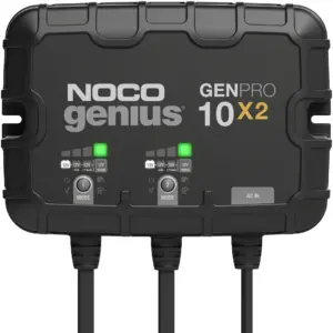 NOCO GENIUS2X2: 2-Bank 4A (2A/Bank) 6V/12V Smart Battery Charger | Maintainer & Desulfator