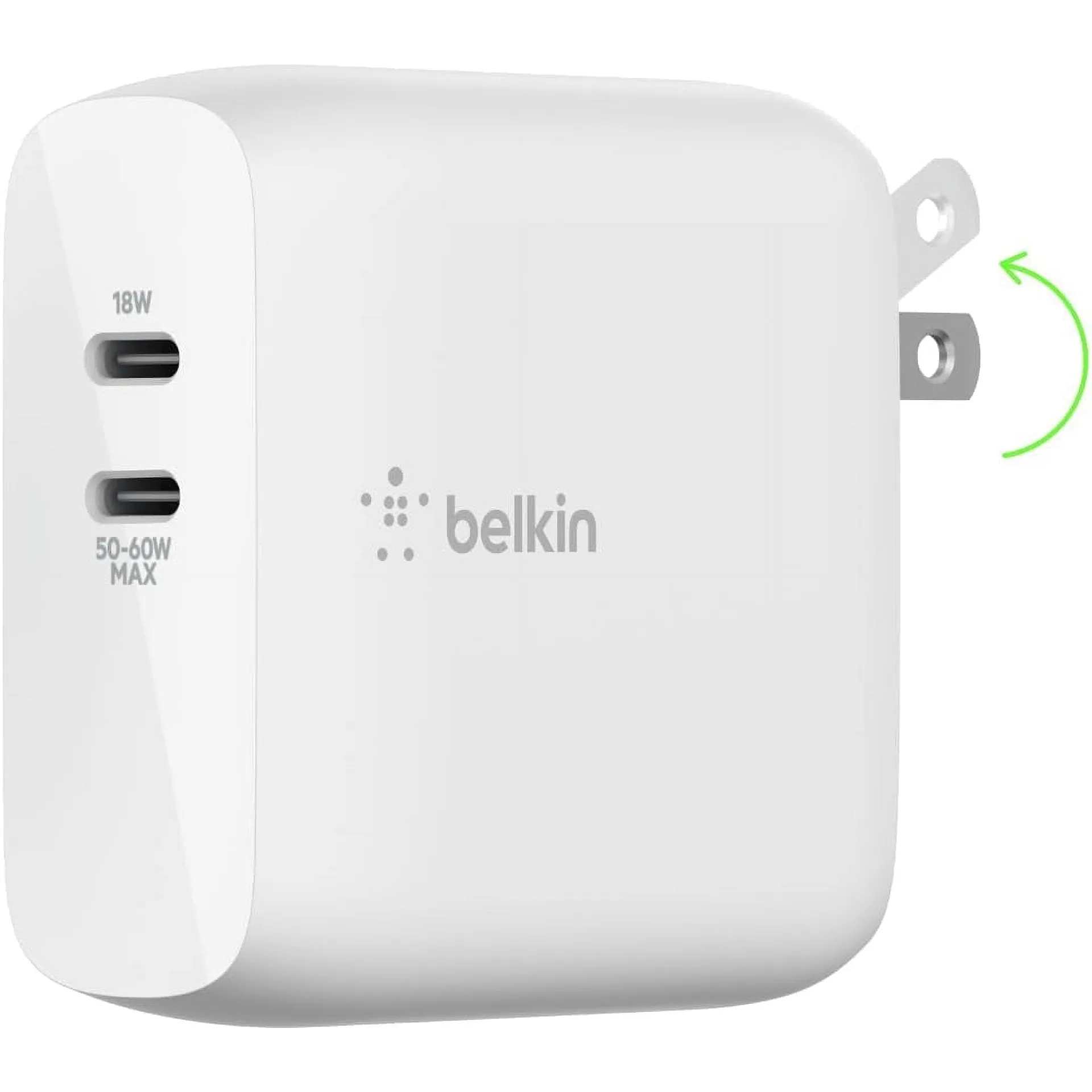 Belkin BoostCharge 3-Port USB-C Wall Charger with PPS 67W | USB-C PD 3.1 Enabled Fast Charging Charger for iPhone 16 | MacBook Pro | AirPods | Galaxy | Nintendo Switch 2 and Other PD Enabled Devices | White