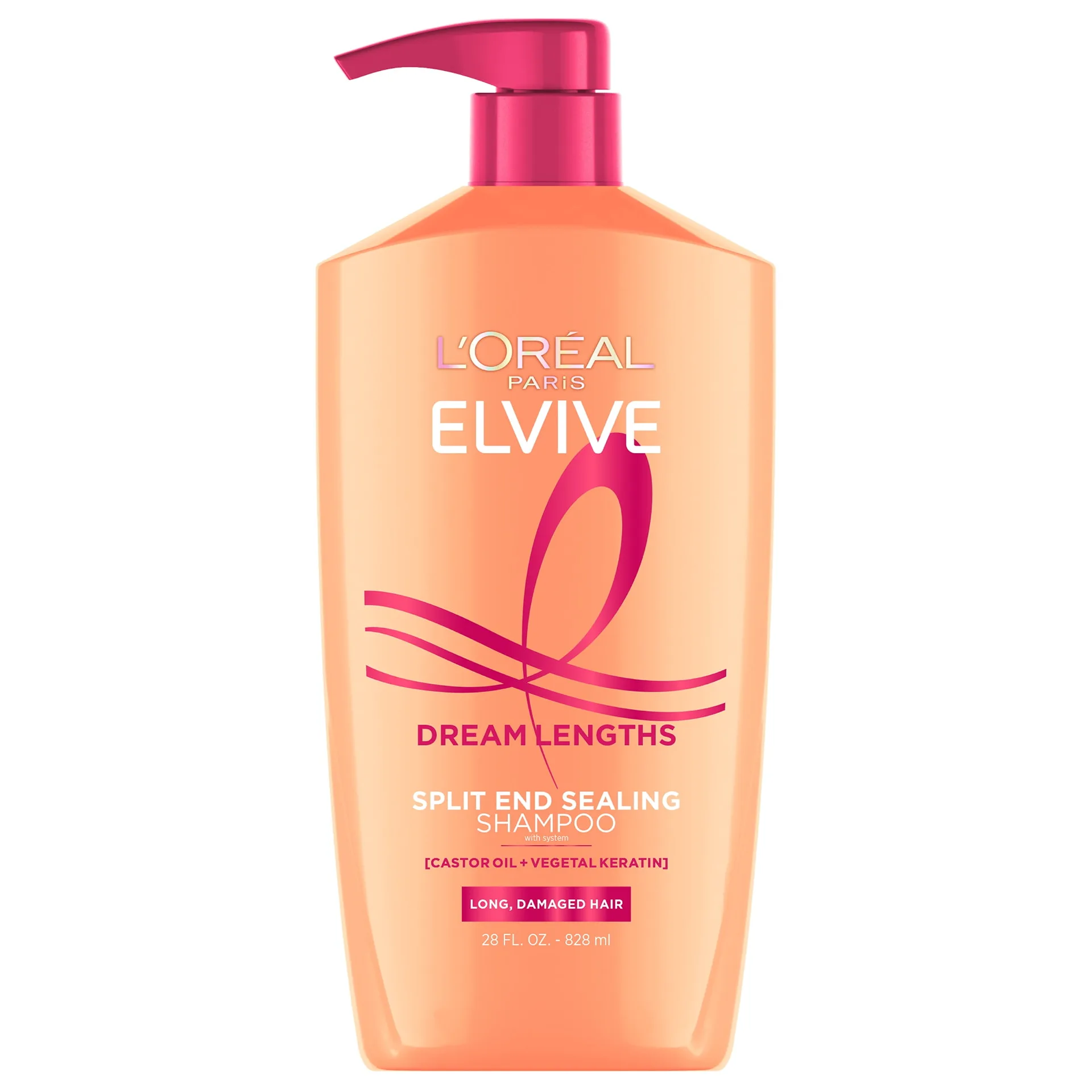 L'Oreal Paris Elvive Dream Lengths Restoring Shampoo | Pump | 28 fl Ounce | Daily Shampoos