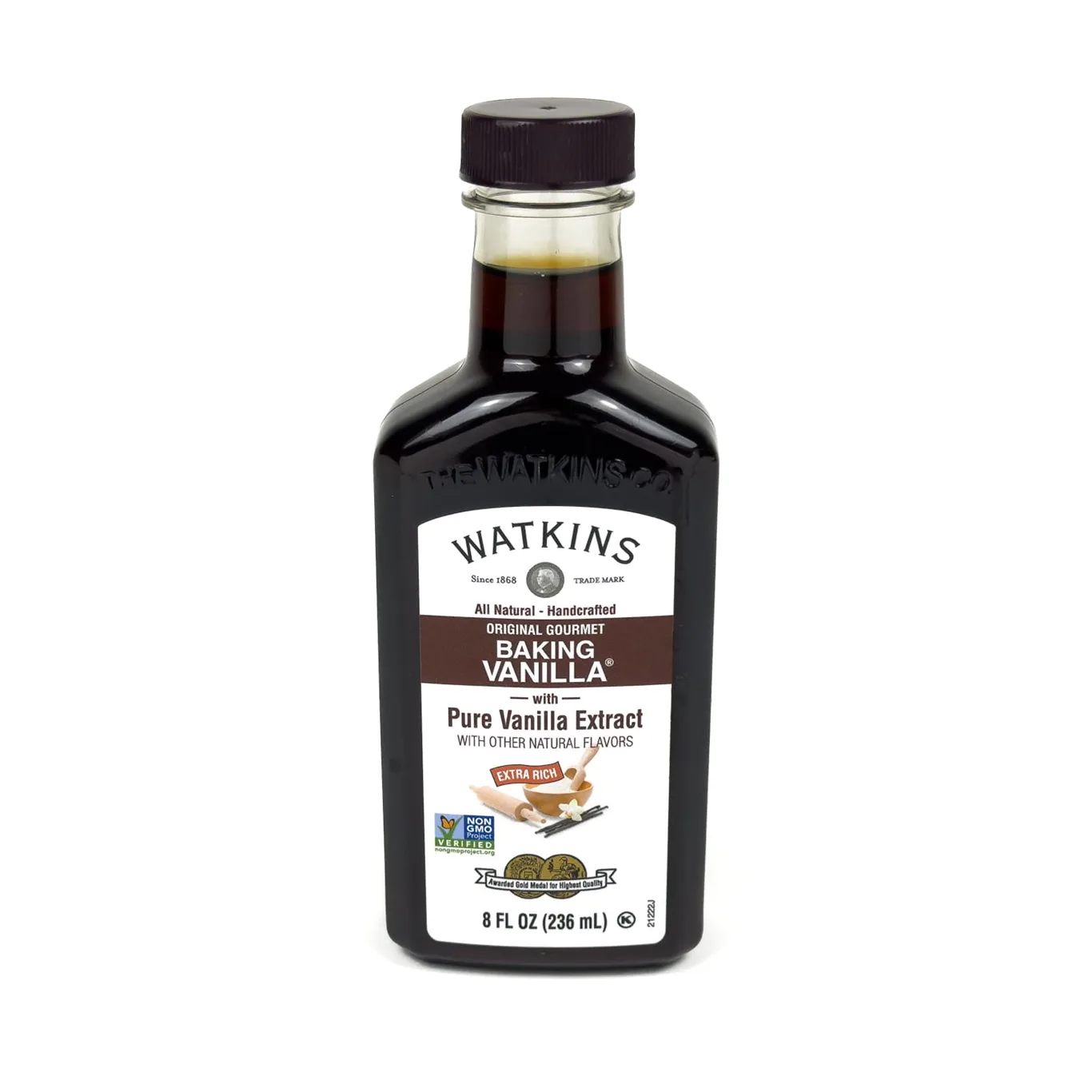 All Natural Original Gourmet Baking Vanilla with Pure Extract | 8 fl. Ounce. Bottle | 1-Pack