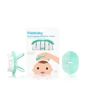 Frida Baby Baby Head-Hugging Hairbrush + Styling Comb Set | Unisex