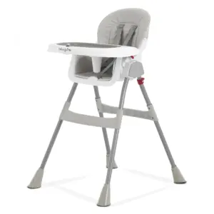 Dream On Me Portable 2-Inch-1 Table Talk High Chair | Gray | Grey