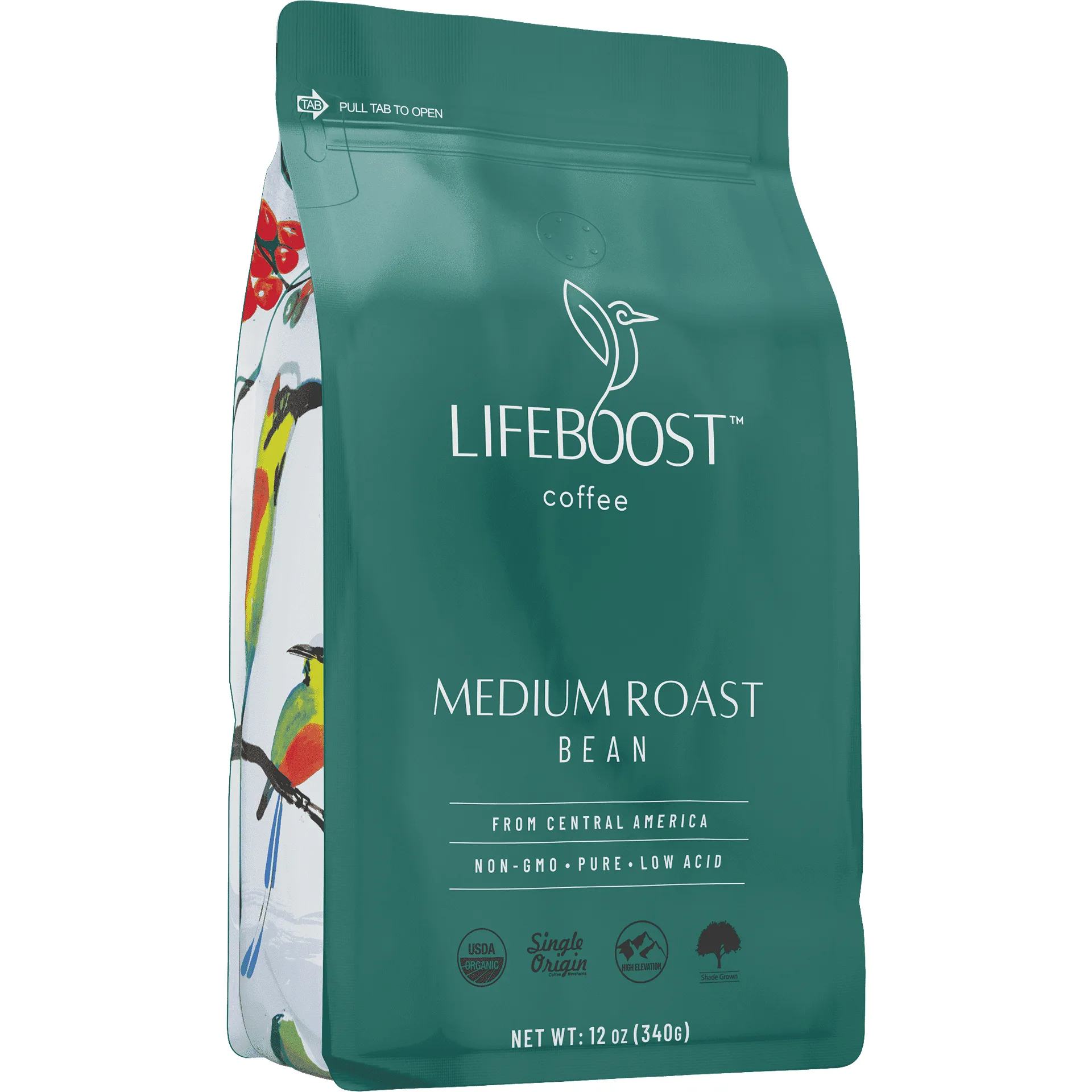 Lifeboost Coffee | Medium Roast Coffee Beans | Organic | Low Acid | Non-GMO